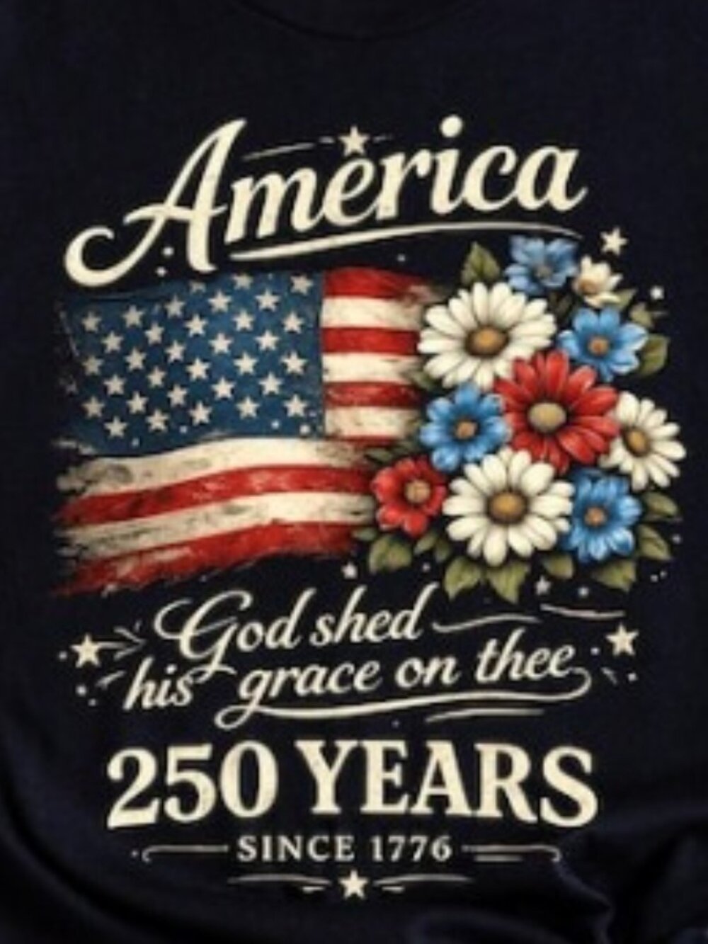 Celebrate 250th Anniversary Tee, 4th Of July Patriotism Top - Picture 2 of 4
